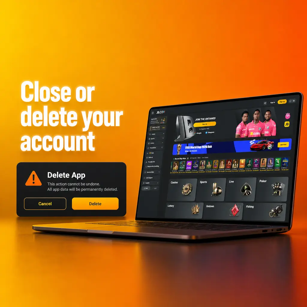 Person closing an online gambling account via Responsible Gambling settings for budgeting or personal reasons