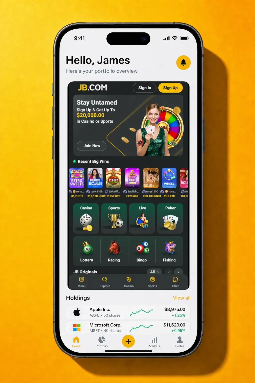 Step-by-step JB sign up guide showing 5 registration steps from account creation to first deposit