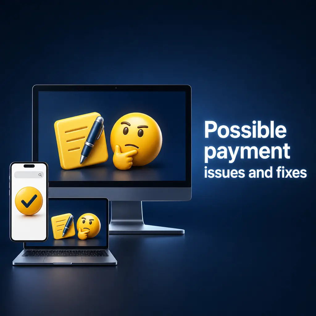 Common payment issues and fixes for Australian players including card declines, verification delays, and crypto network tips