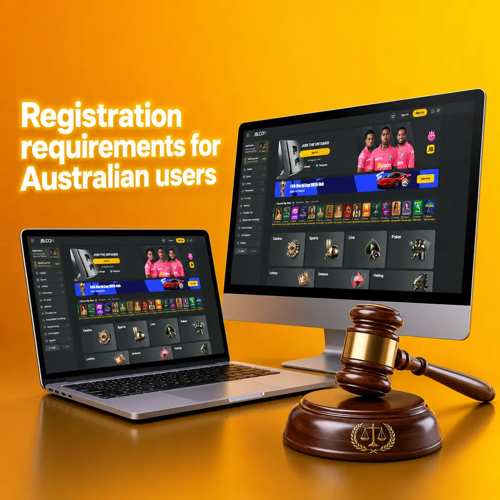 Australian gambling registration requirements showing age verification, KYC documents, and account rules for compliant sign-up