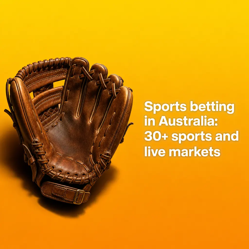 Australian sports betting options including AFL, NRL, cricket, tennis and racing with live markets and 30+ sports available