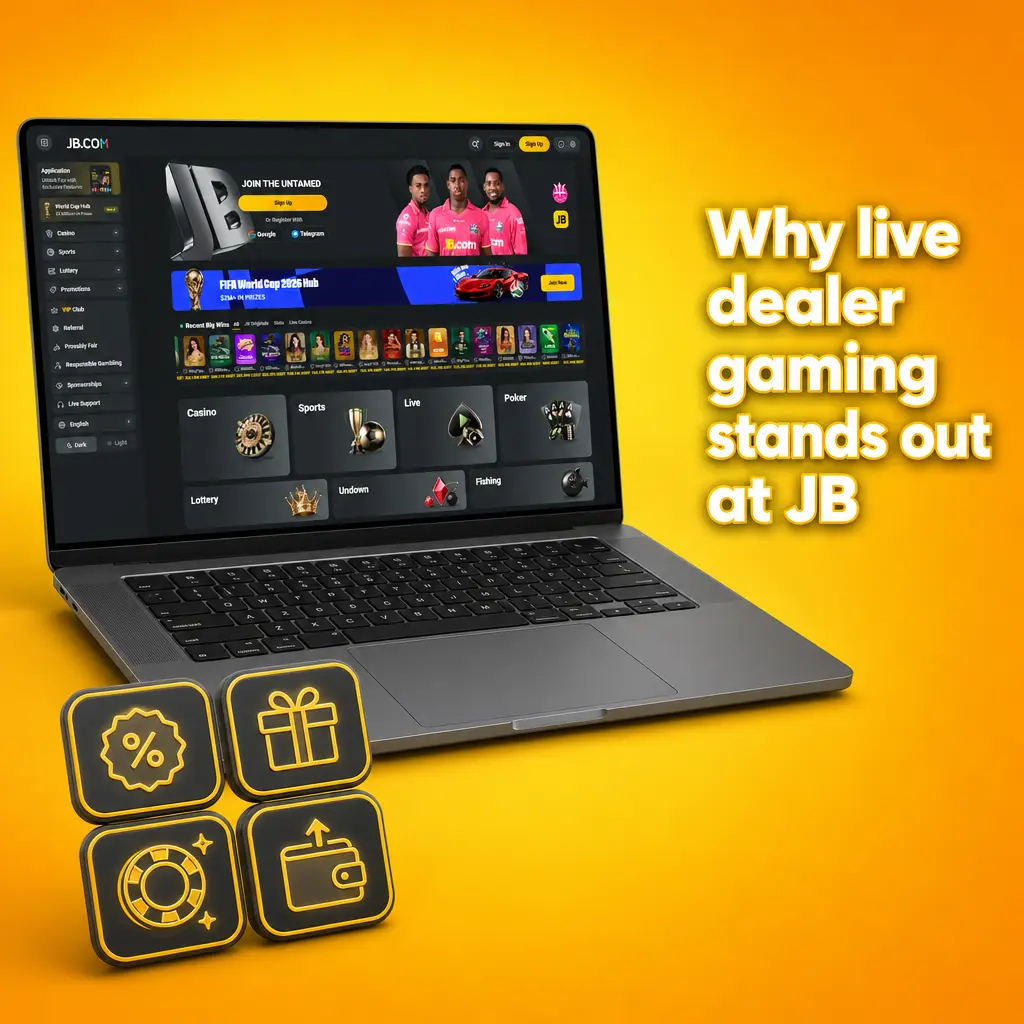 Live dealer gaming at JB with HD streaming, real tables, trained dealers and Aussie-friendly play on mobile